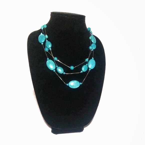 Boho turquoise strand bohemian necklace - Picture 5 of 5